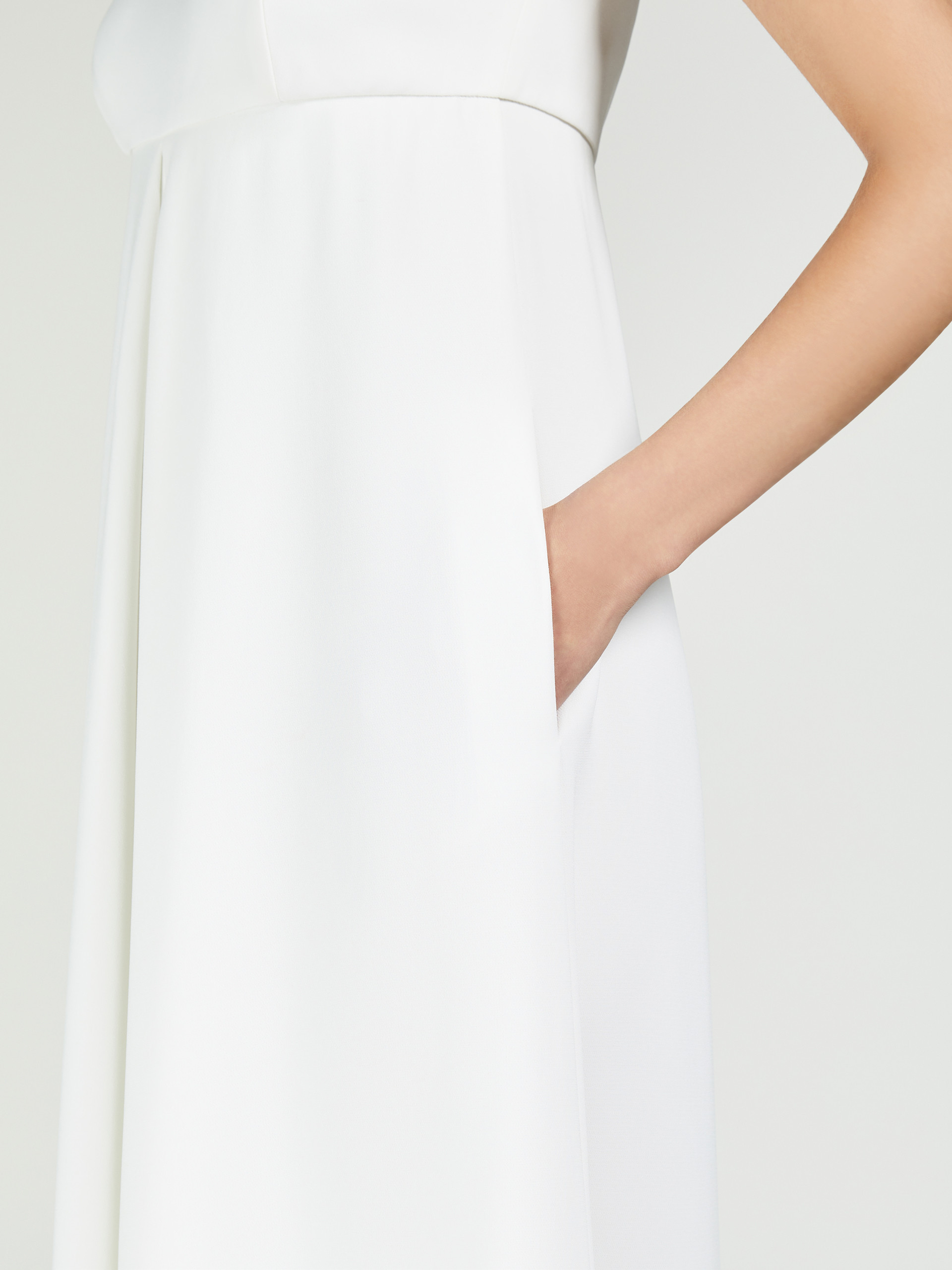Max Mara Heavy Weight Kadi Fabric Jumpsuits In White