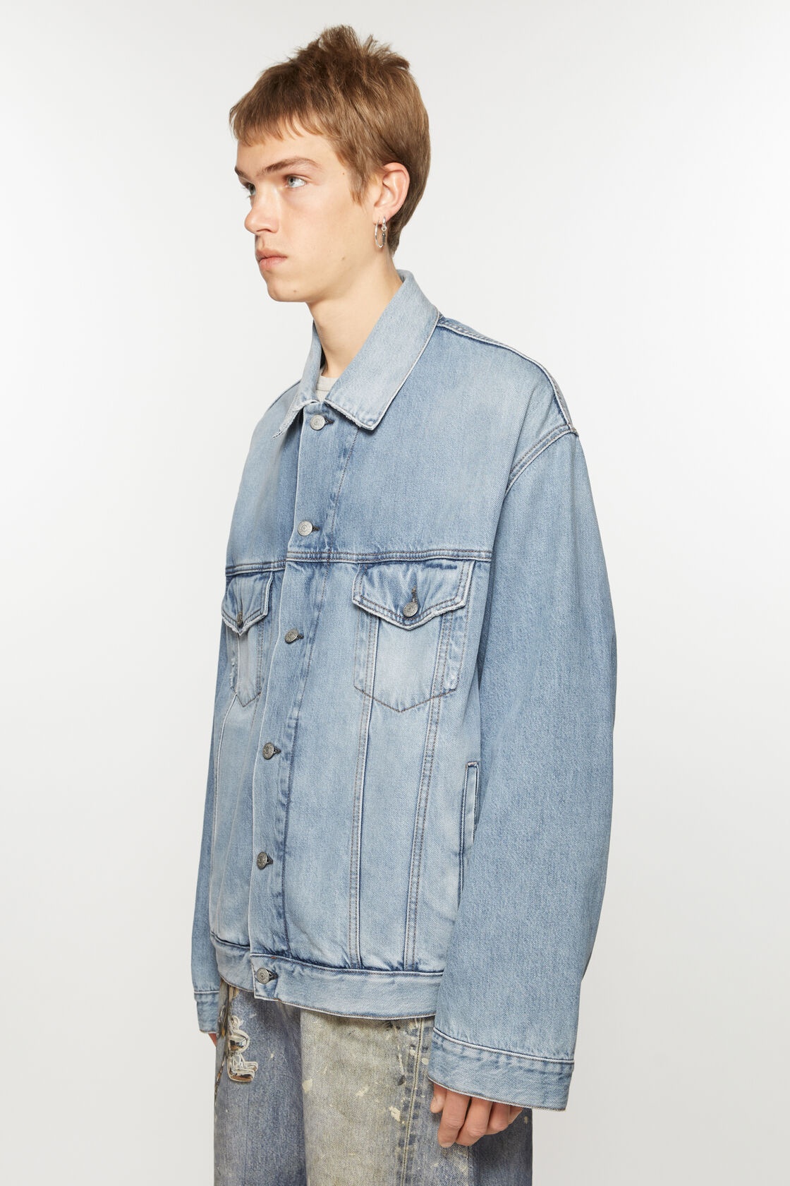 Acne Studios Button-up Denim Jacket In Blue