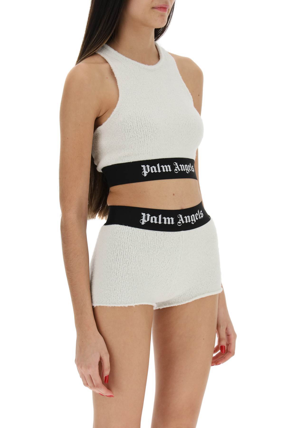 PALM ANGELS LOGO-UNDERBAND CROPPED TOP