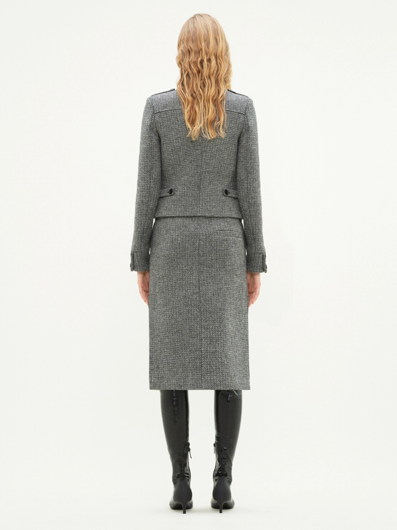 Courrèges Long-sleeved Casual Jacket In Gray