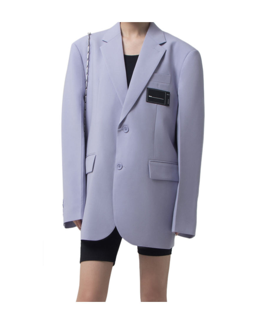 We11 Done Labeled Suit Jacket In Purple
