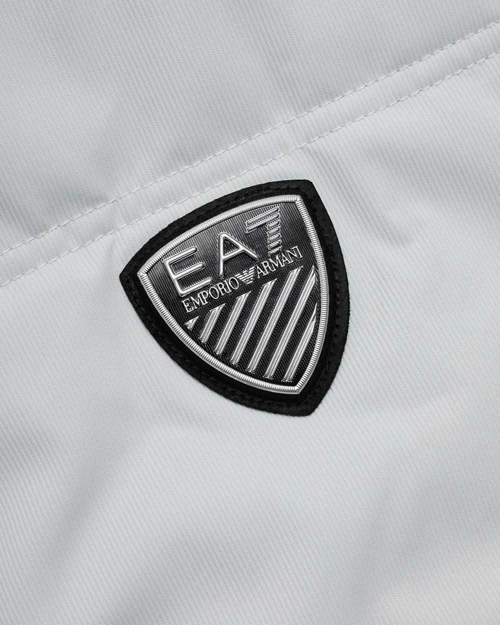 Ea7 Hooded Casual Jacket In White