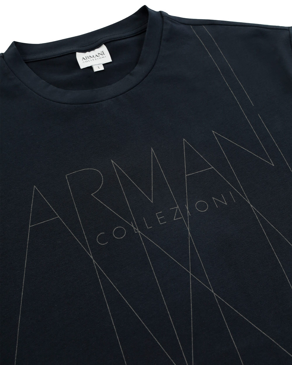 Armani Collezioni Logo T-shirt In Black