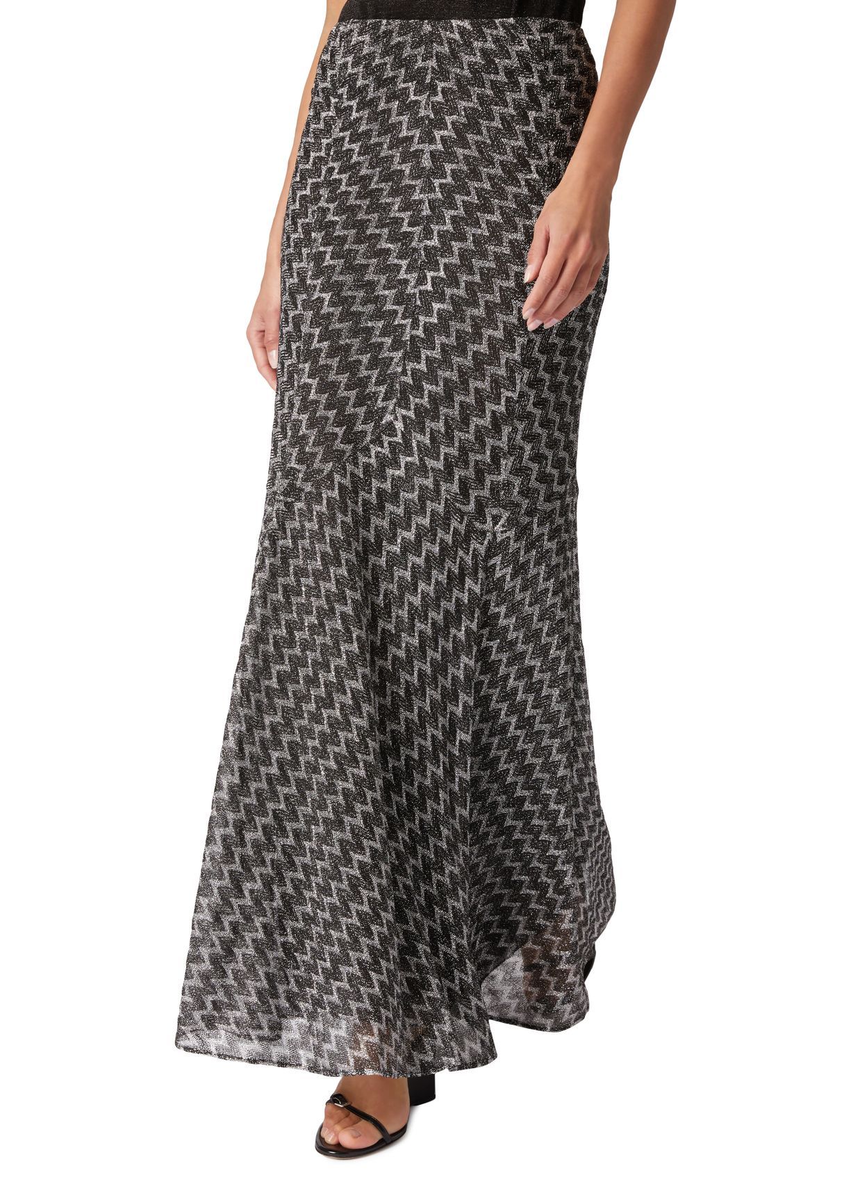 Shop Missoni Patterned Skirt In Black