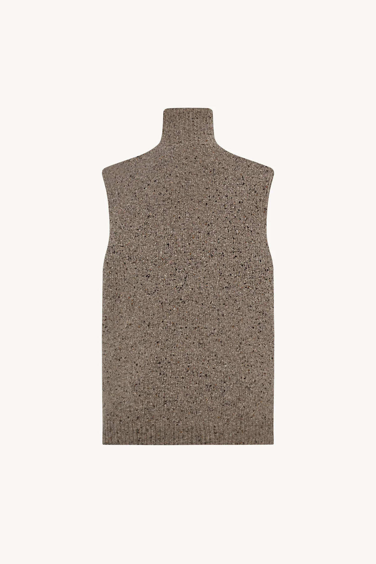 The Row Merilas Cashmere Turtleneck Tank In Brown