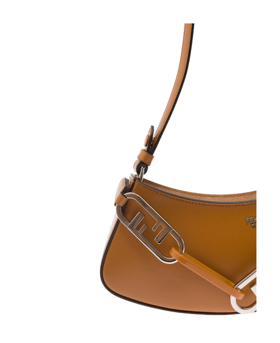 Fendi O'lock Swing Shoulder Bag In Brown