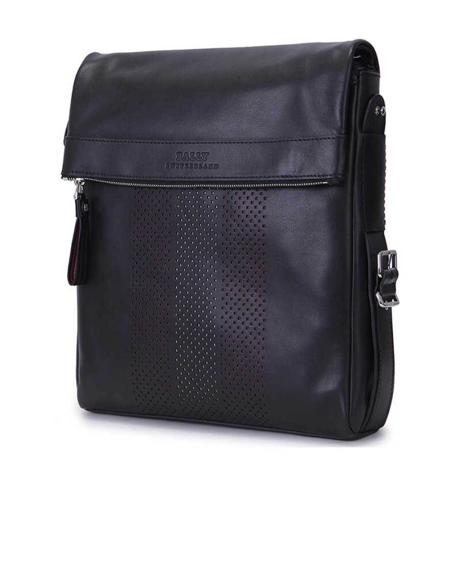 Shop Bally Logo Details Satchel In Black
