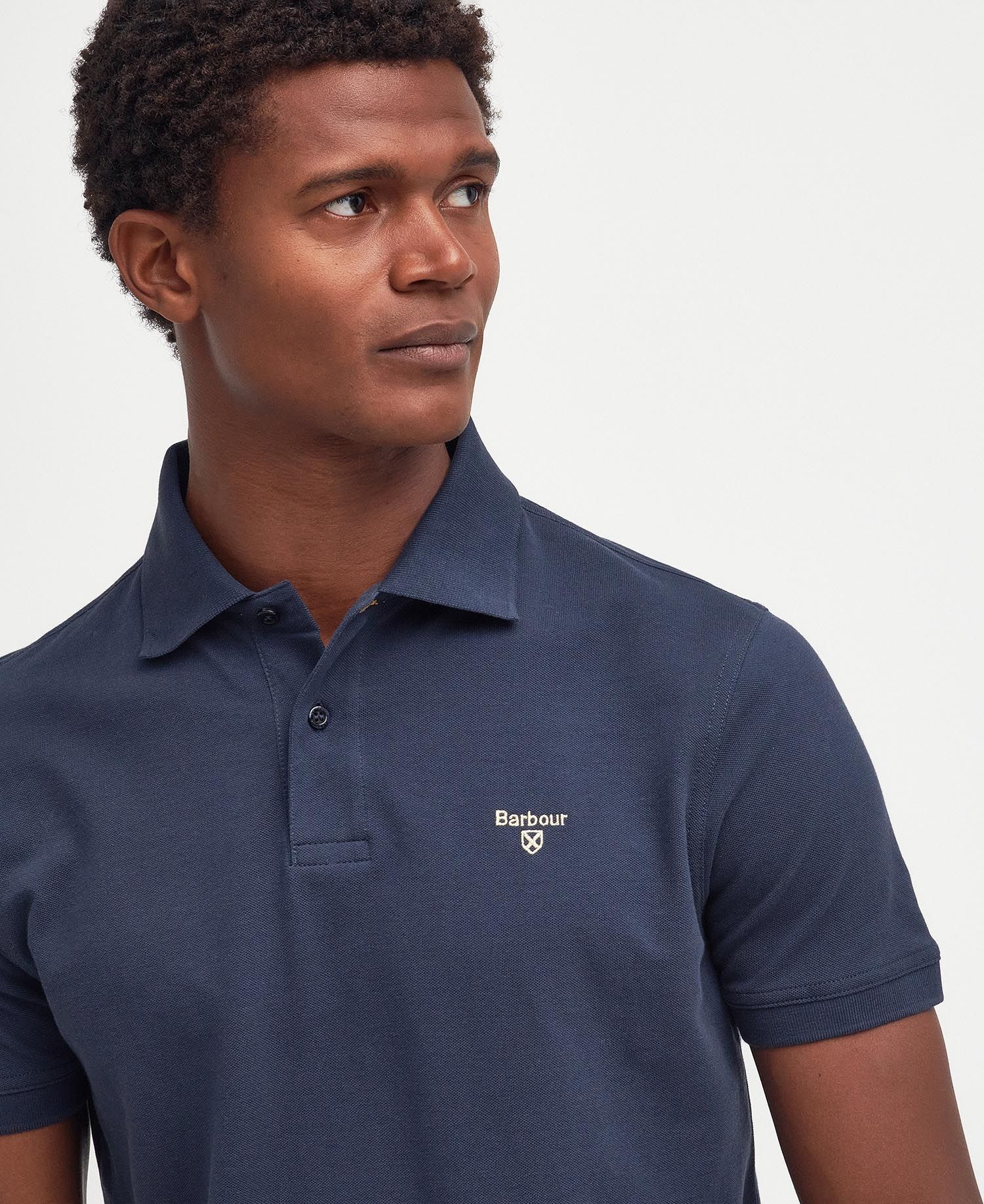 Barbour Short-sleeved Polo Shirt In Blue
