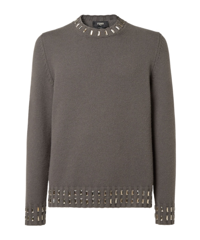 Fendi Gray Wool And Cashmere Jumper In Gray