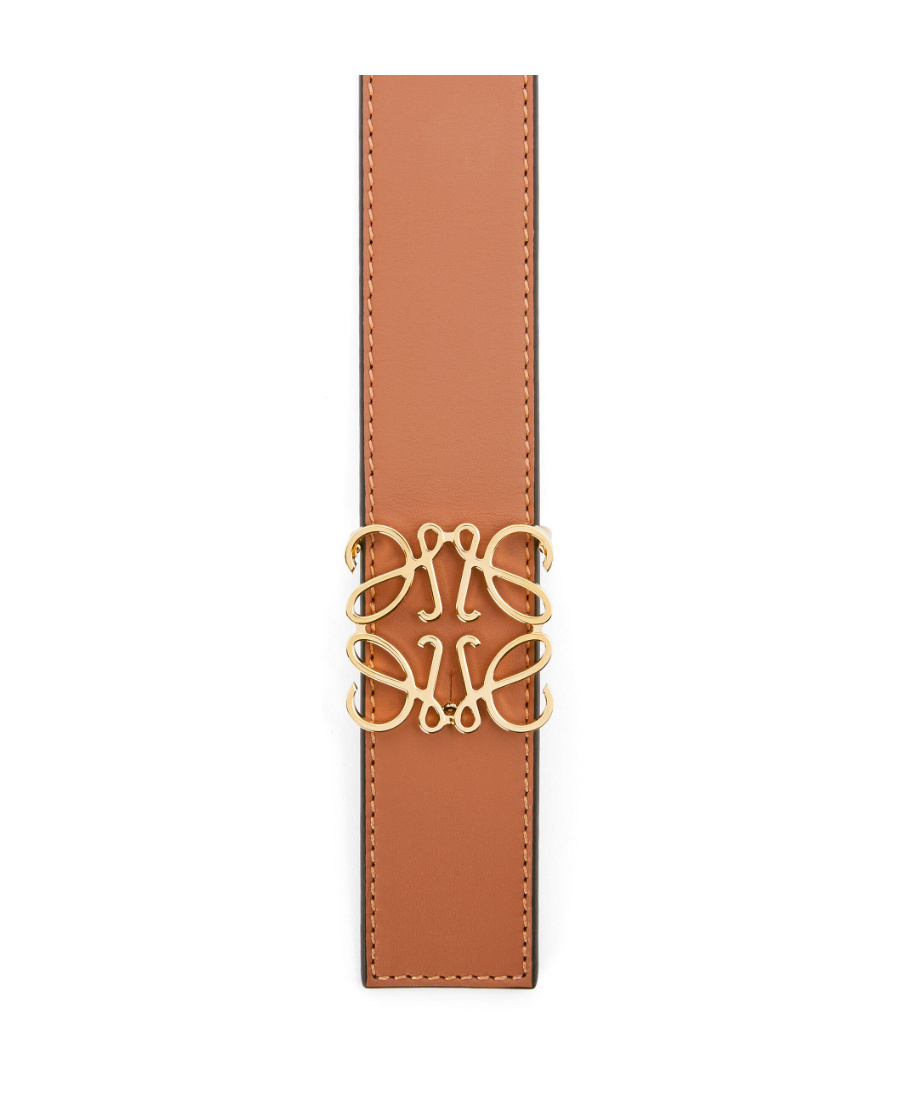 Loewe Anagram Belt In Smooth Calfskin In Brown