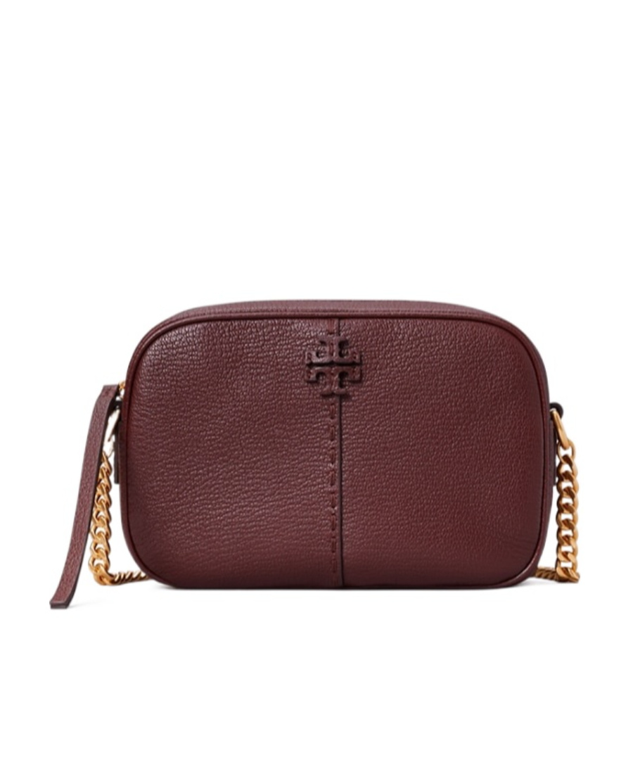 Tory Burch Mcgraw Leather Camera Bag In Red