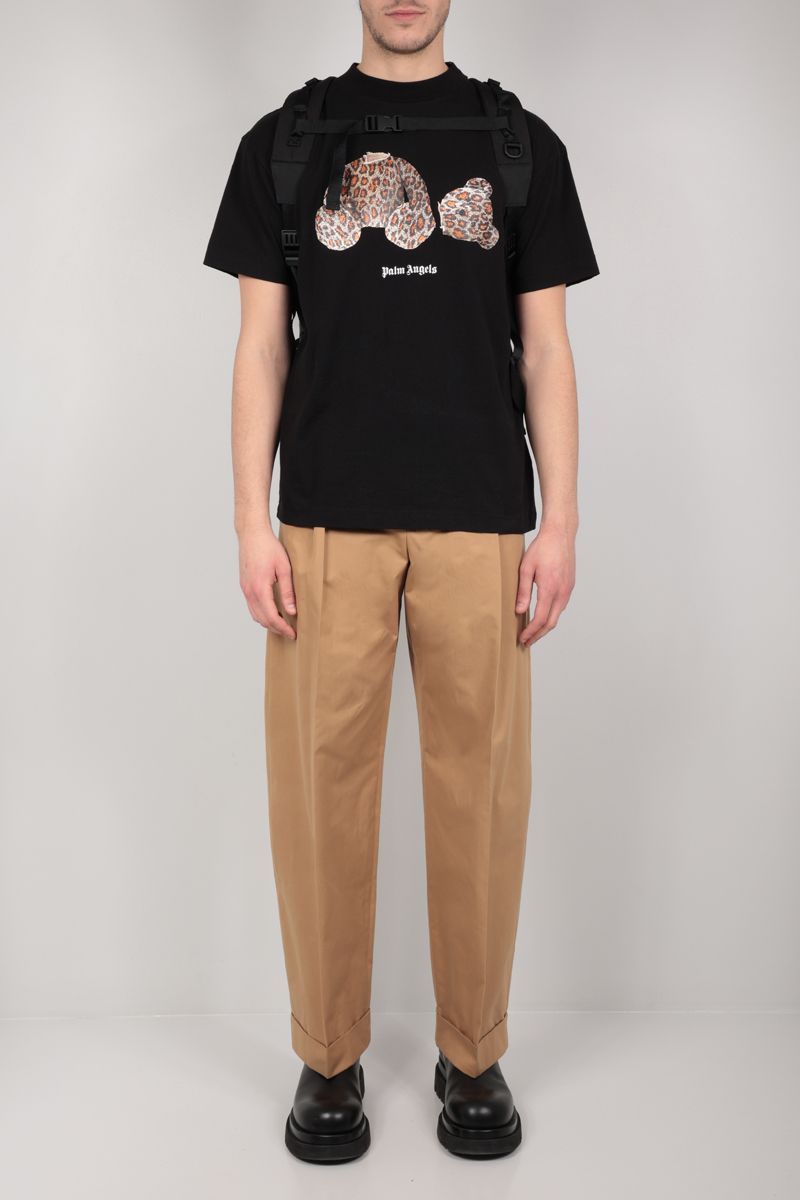Palm Angels Broken Bear Graphic T-shirt In Black