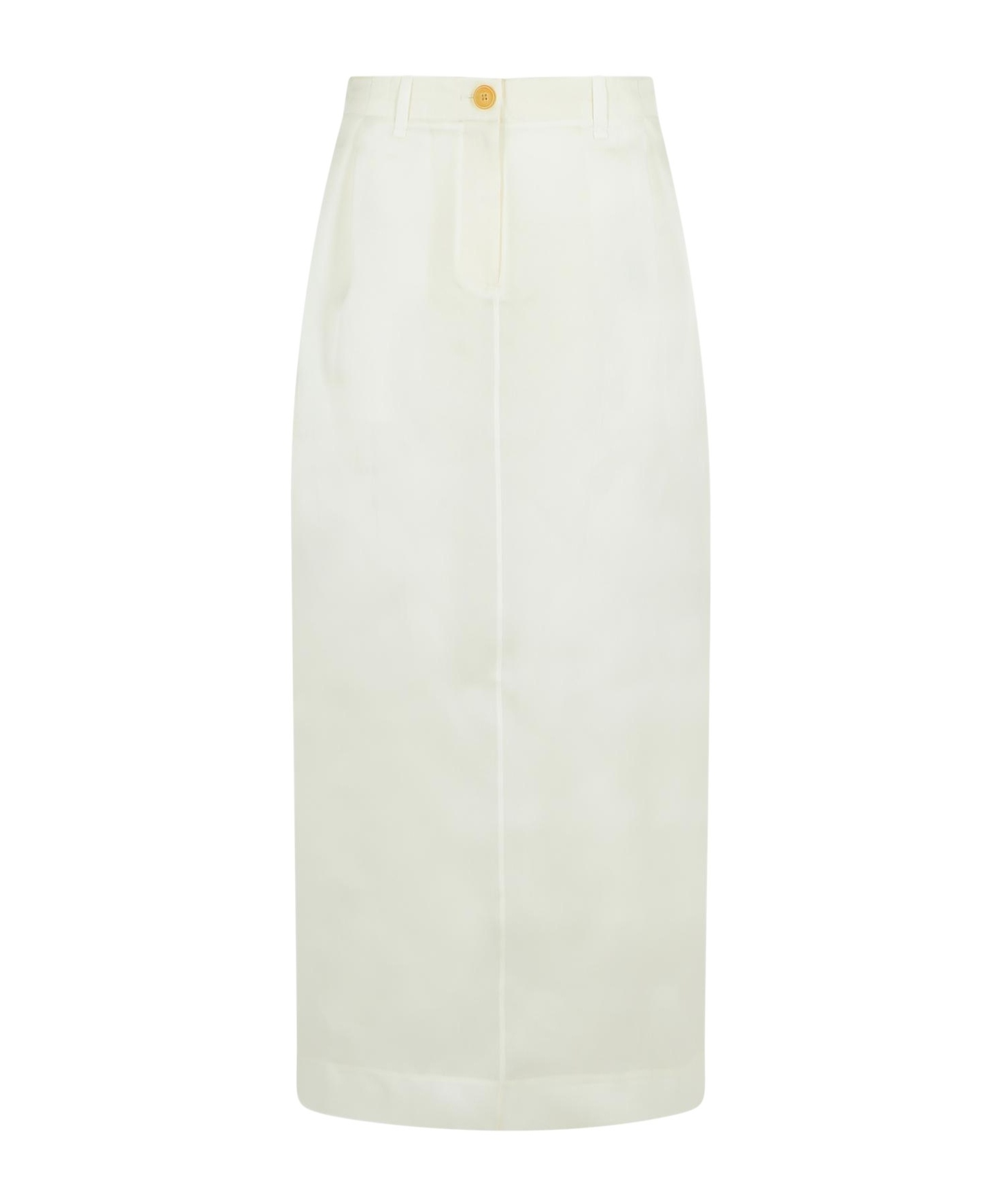 Khaite Lucian Cotton Poplin Maxi Skirt In White