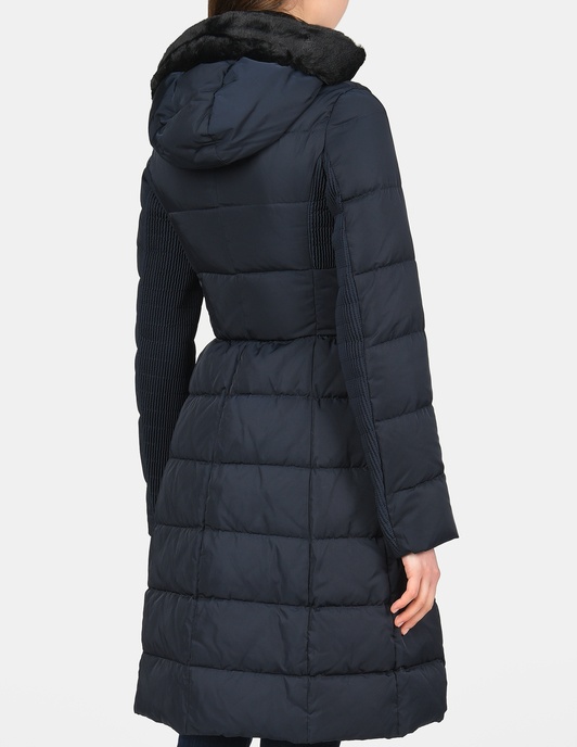 ARMANI JEANS LONG-STYLE DOWN JACKET WITH A HAT