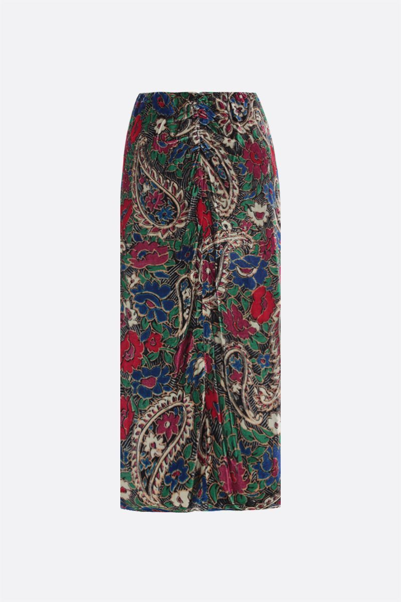 Shop Isabel Marant Bree Floral Print Skirt In Black