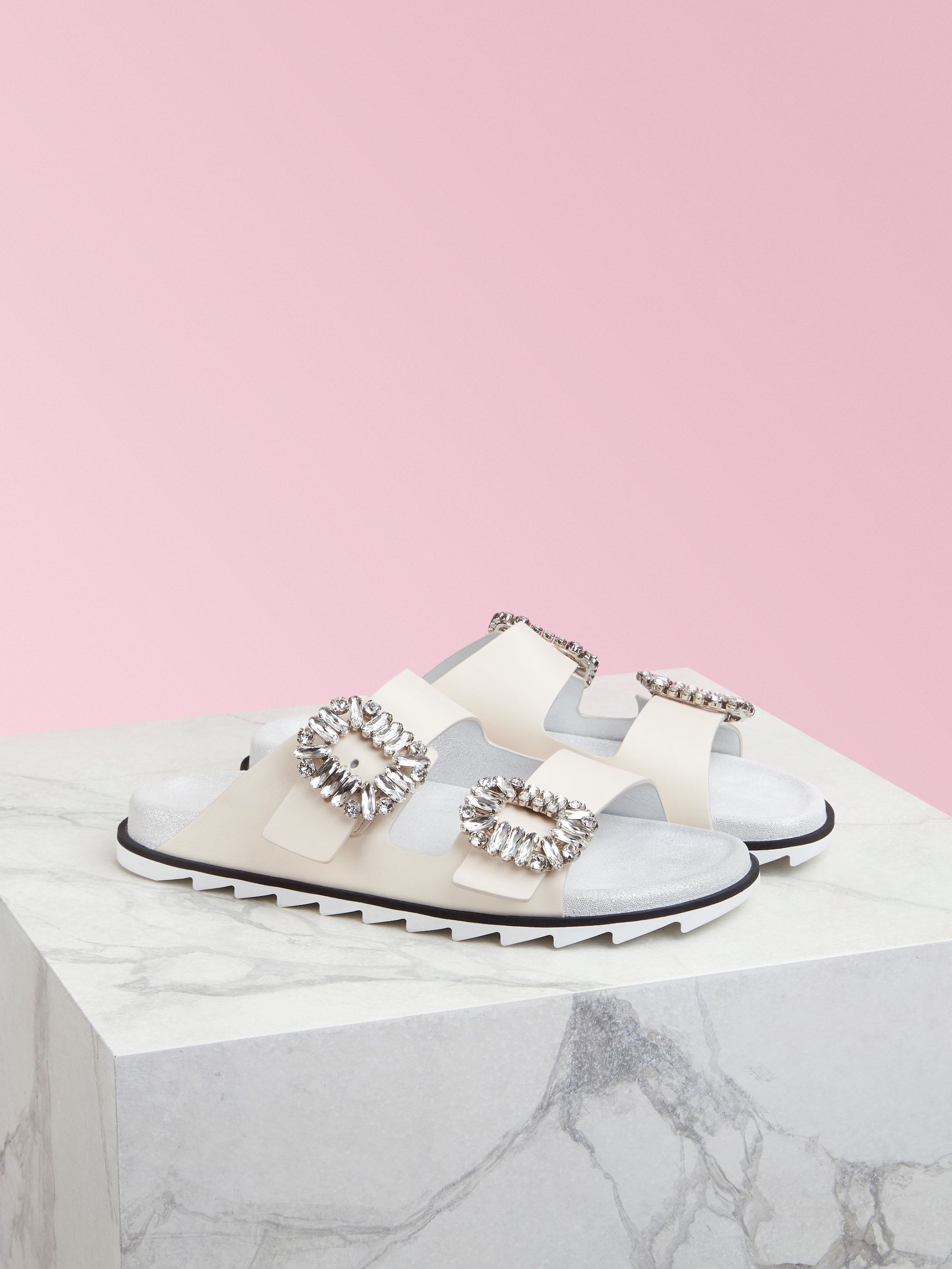 Roger Vivier Women Slidy Viv Strass Buckle In Multi