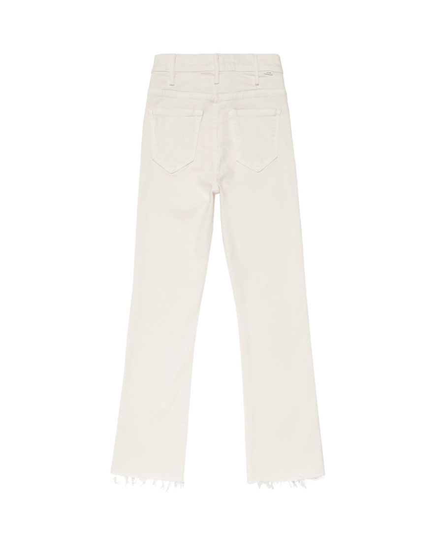 Mother The Hustler Ankle Fray Jeans In White