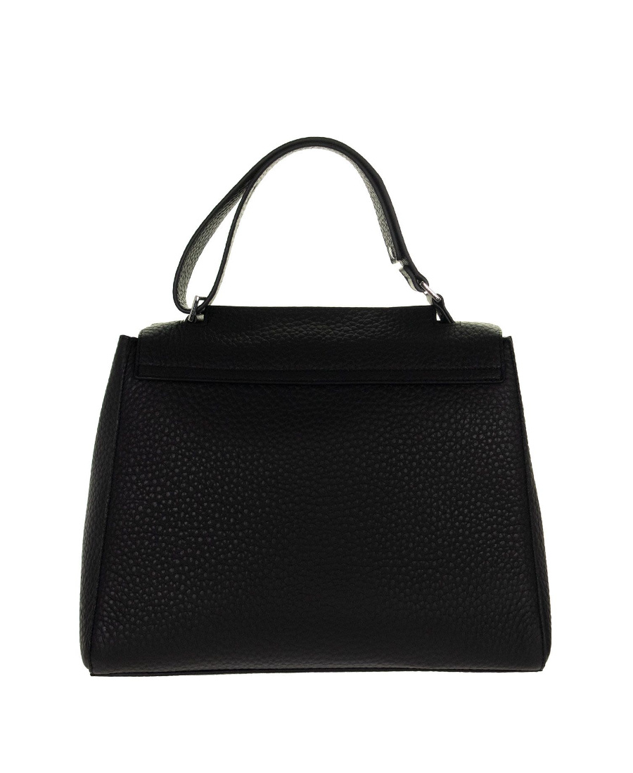 Orciani Logo Handbag In Black