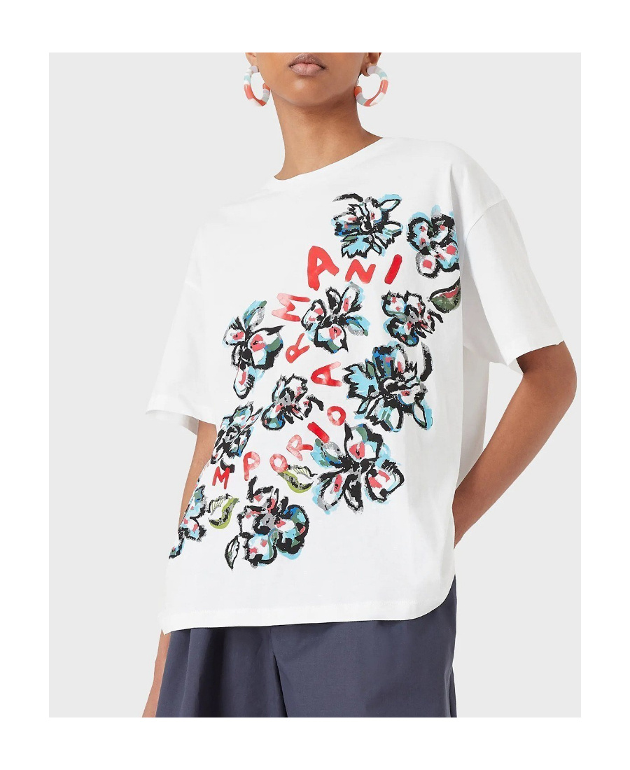 EMPORIO ARMANI LOGO-PRINT CREWNECK T-SHIRT