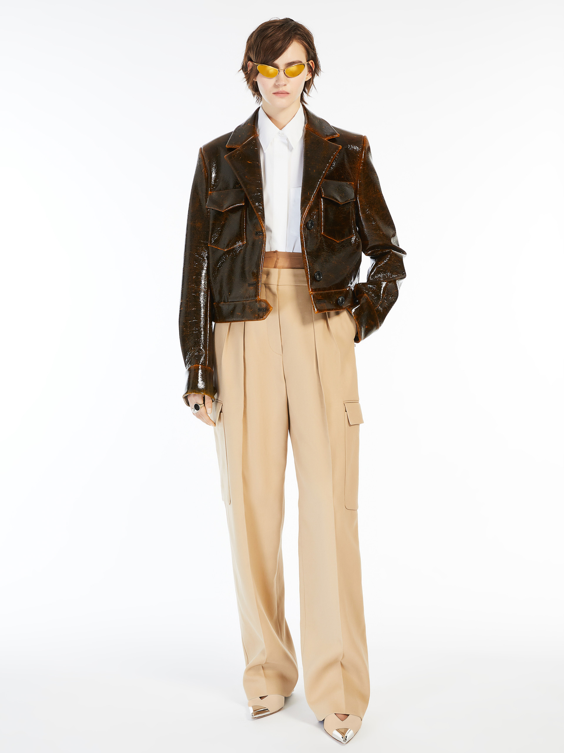 Sportmax Pleated Overalls In Nude