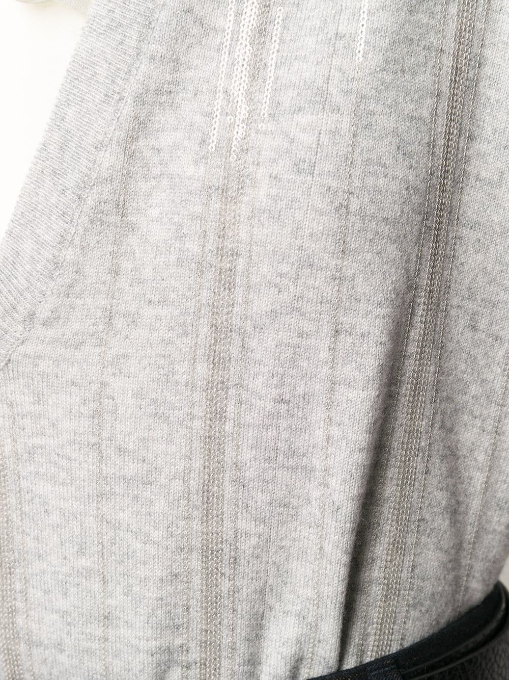 Brunello Cucinelli Sequin Embellished Jumper In White