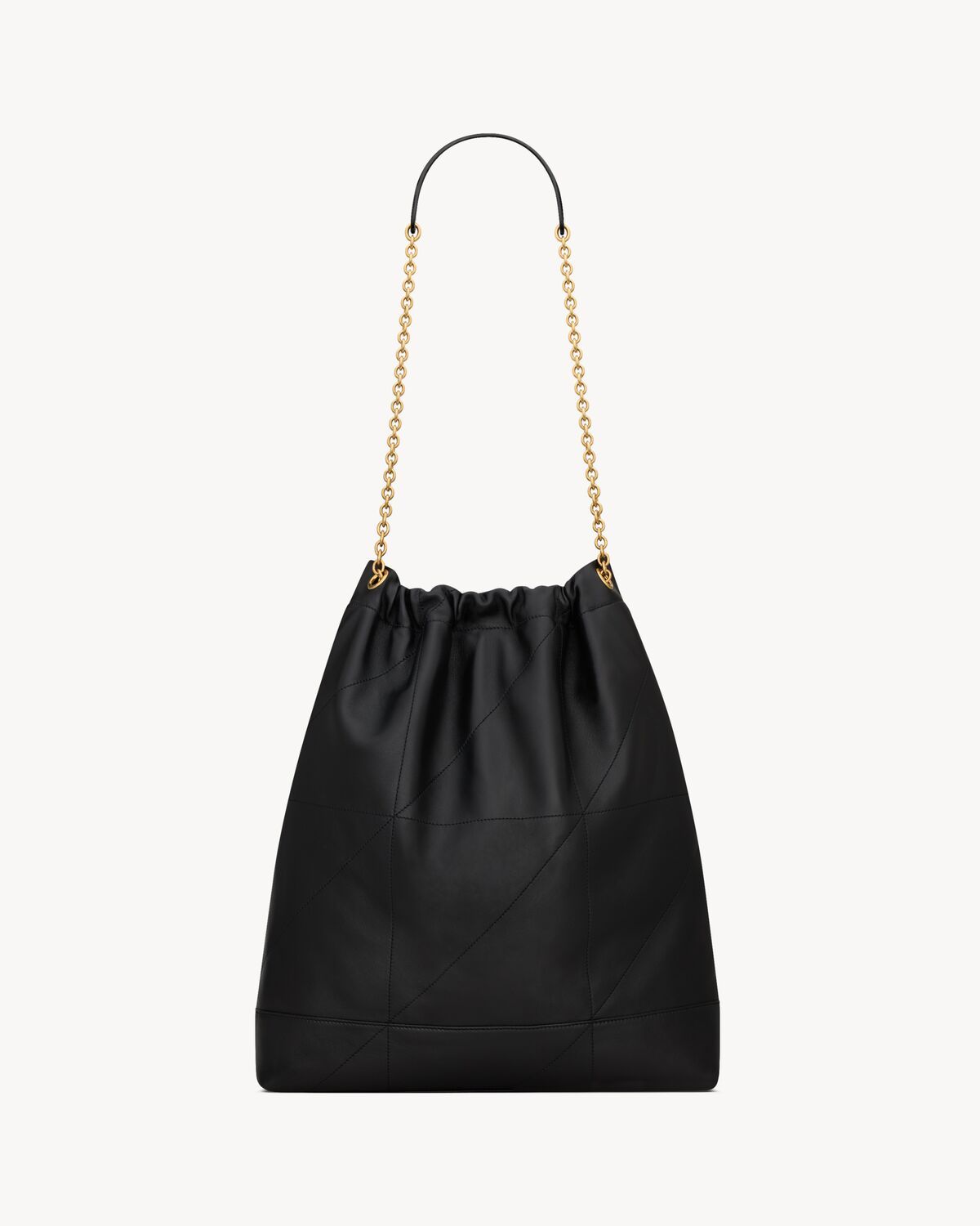 Saint Laurent Women Jamie 4.3 Leather Drawstring Bucket Bag In Black