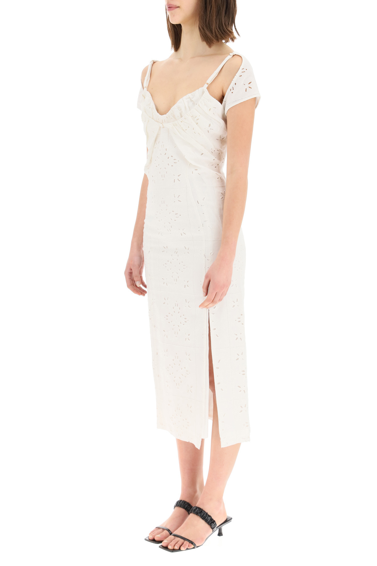 Jacquemus Broderie Anglaise Midi Sundress In White