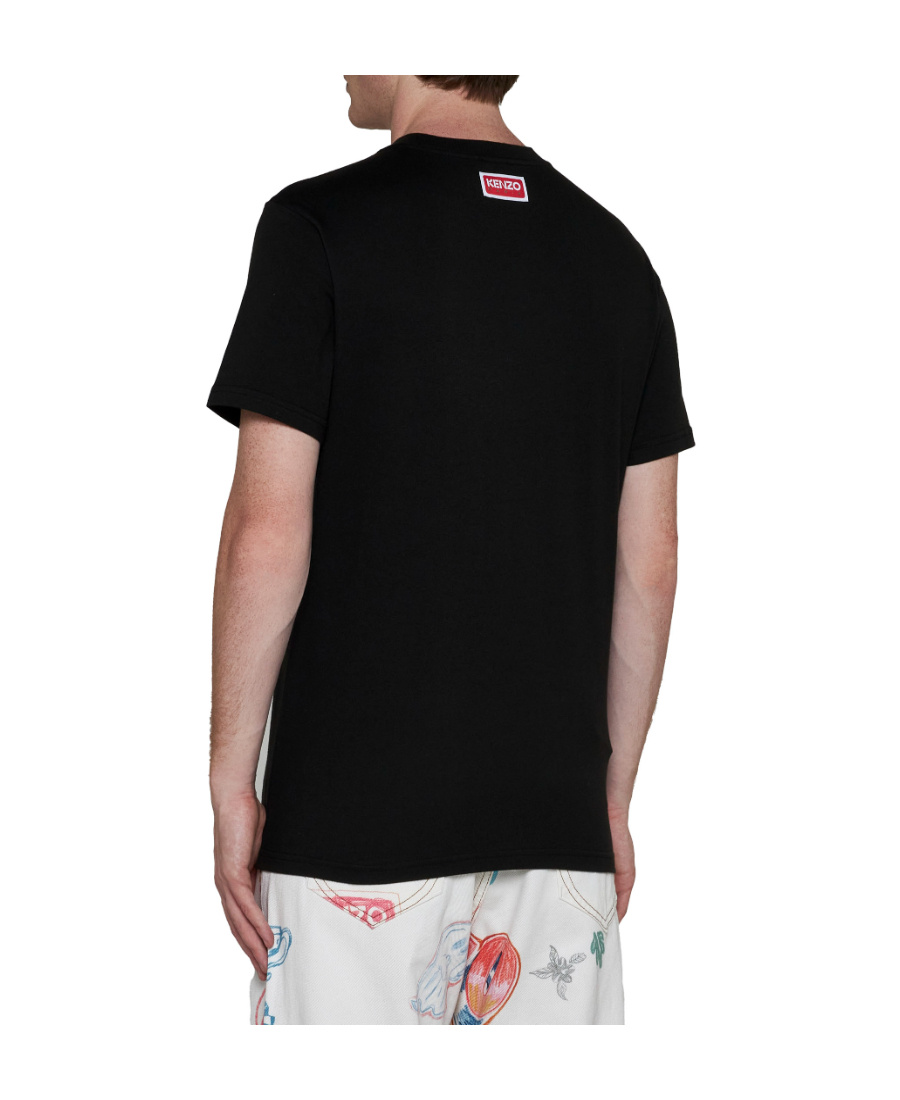KENZO KENZO TIGER EMBROIDERED CREWNECK T-SHIRT