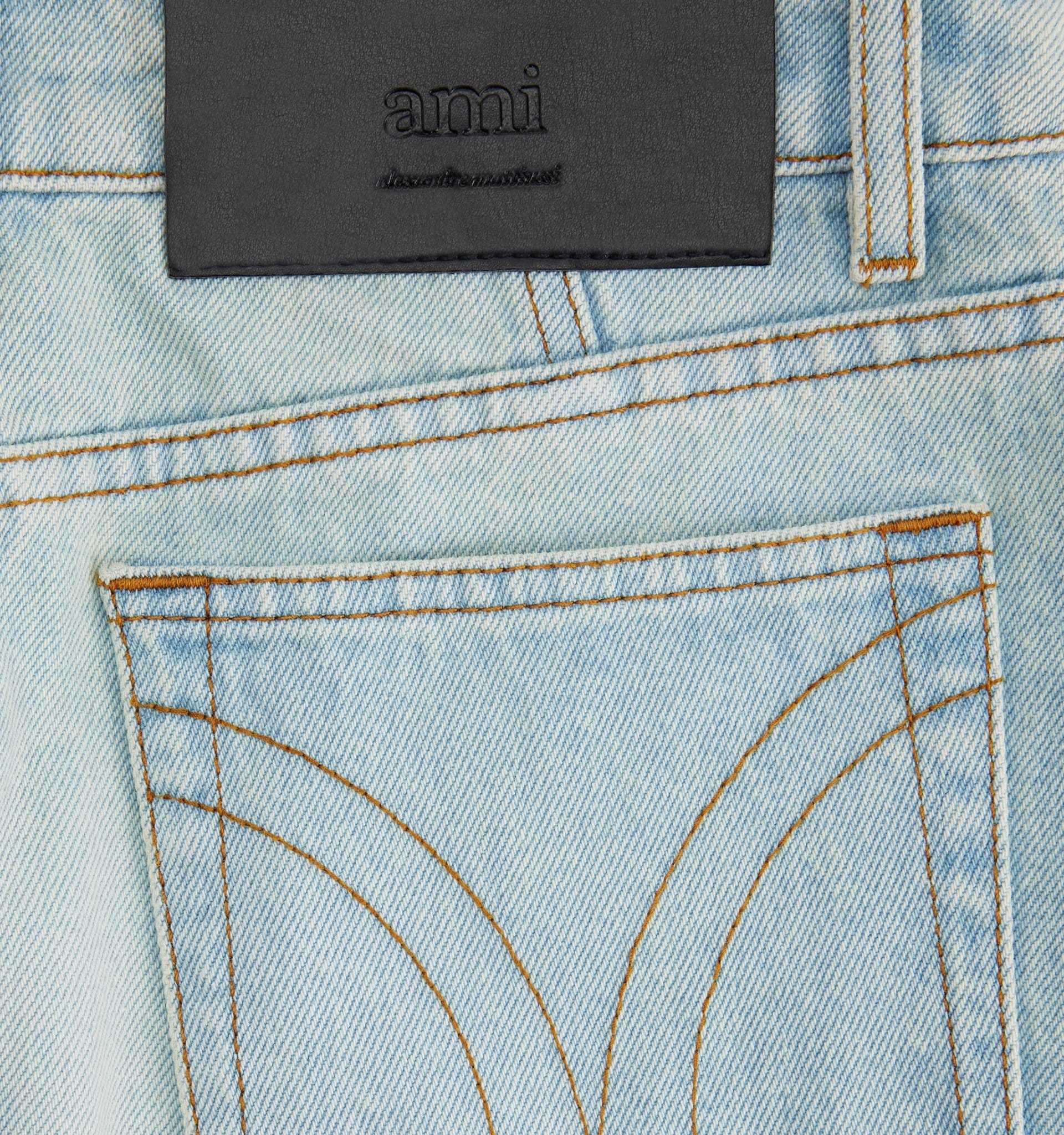 Ami Alexandre Mattiussi Denim Mini Skirt In Green
