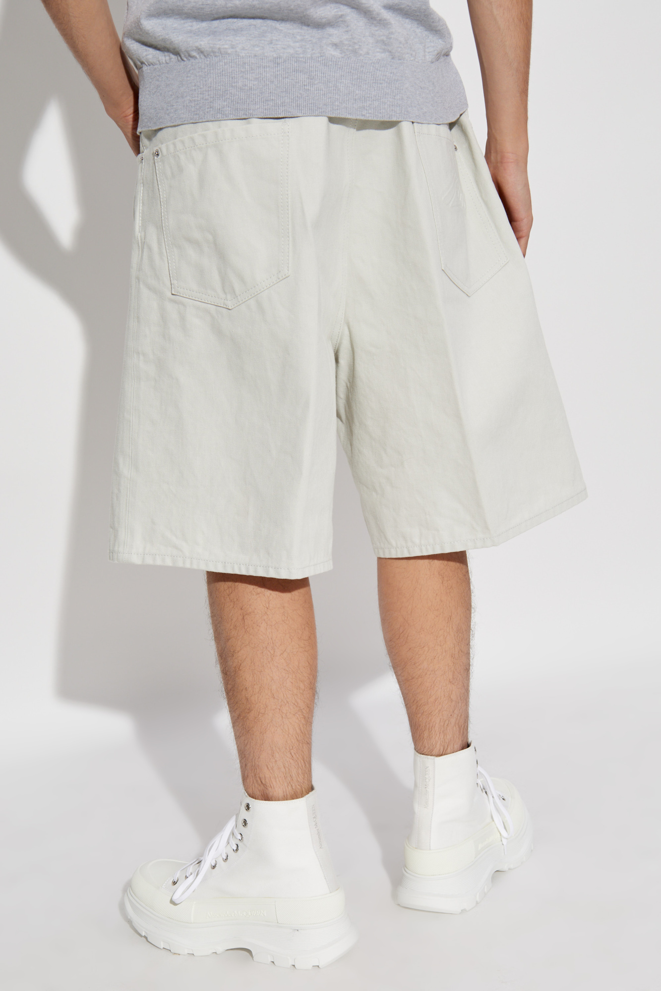 Dsquared2 Dsquared Men Denim Bermuda Shorts In White