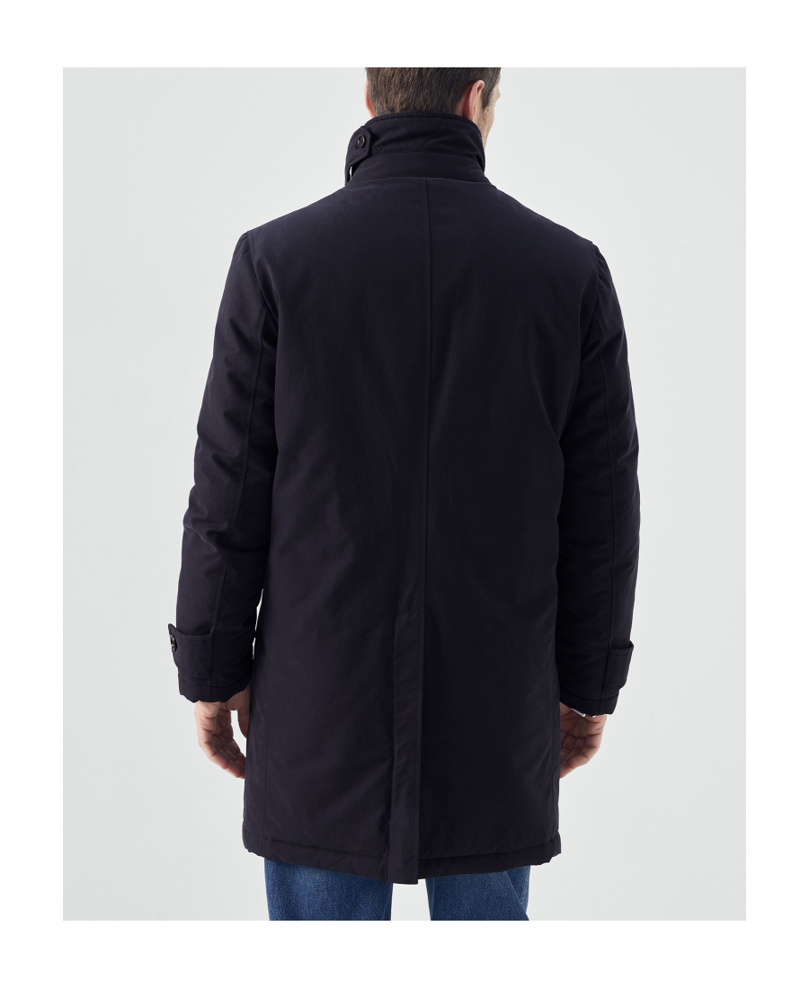 Brunello Cucinelli Single-breasted Cotton-blend Coat In Black