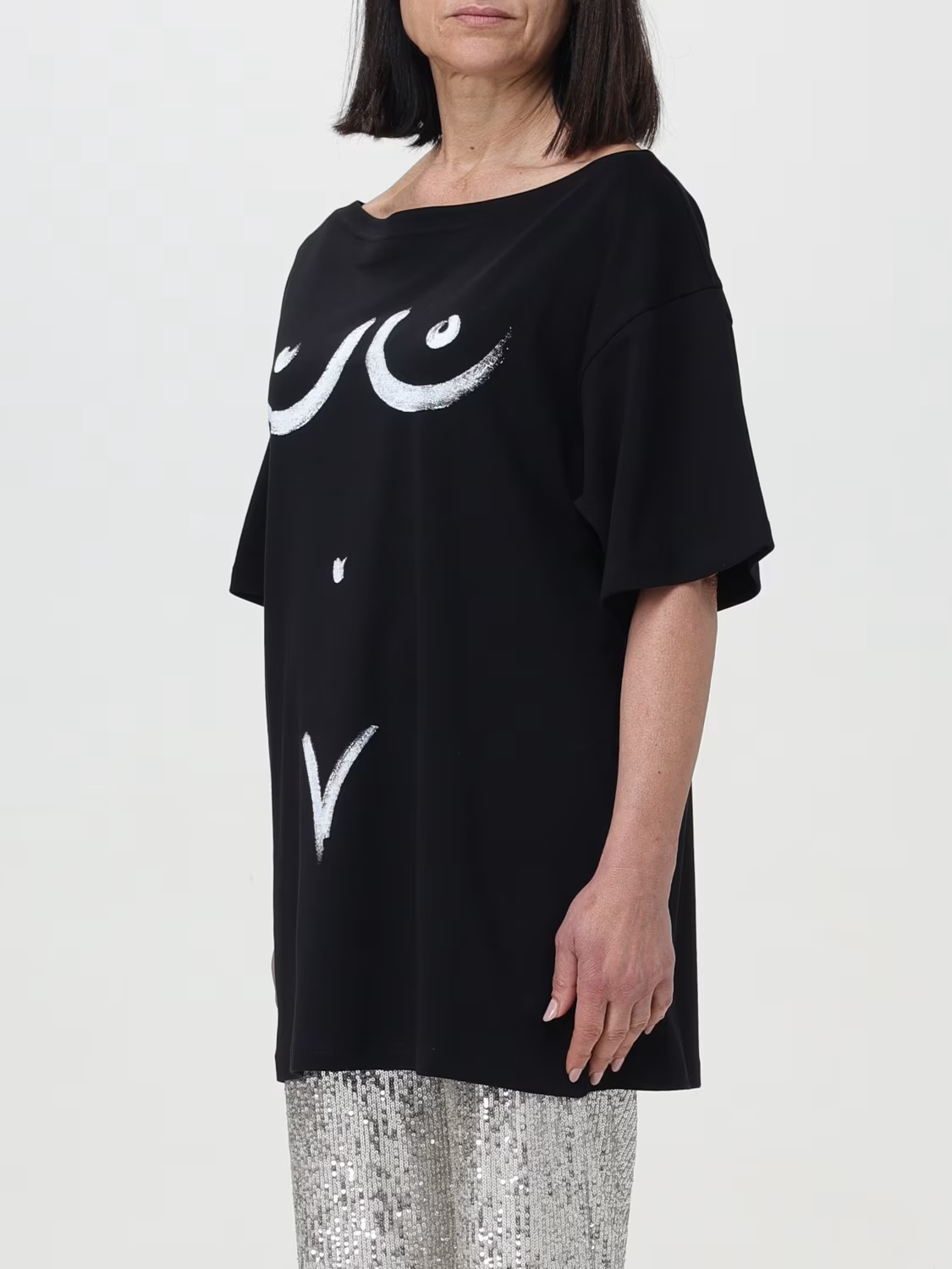 Moschino Interlock Body Print T-shirt In Black