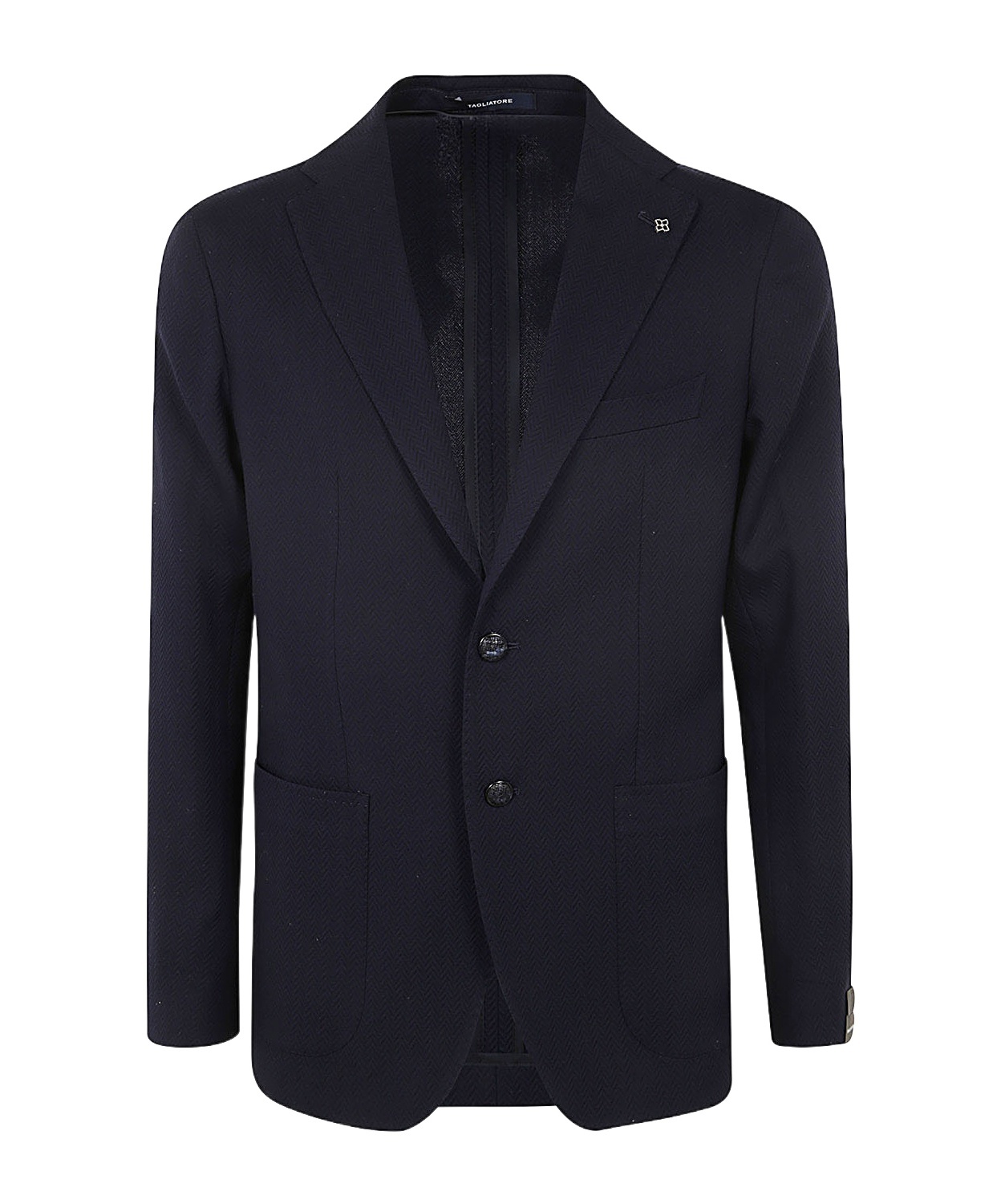Tagliatore Notched-lapels Single-breasted Blazer In Black