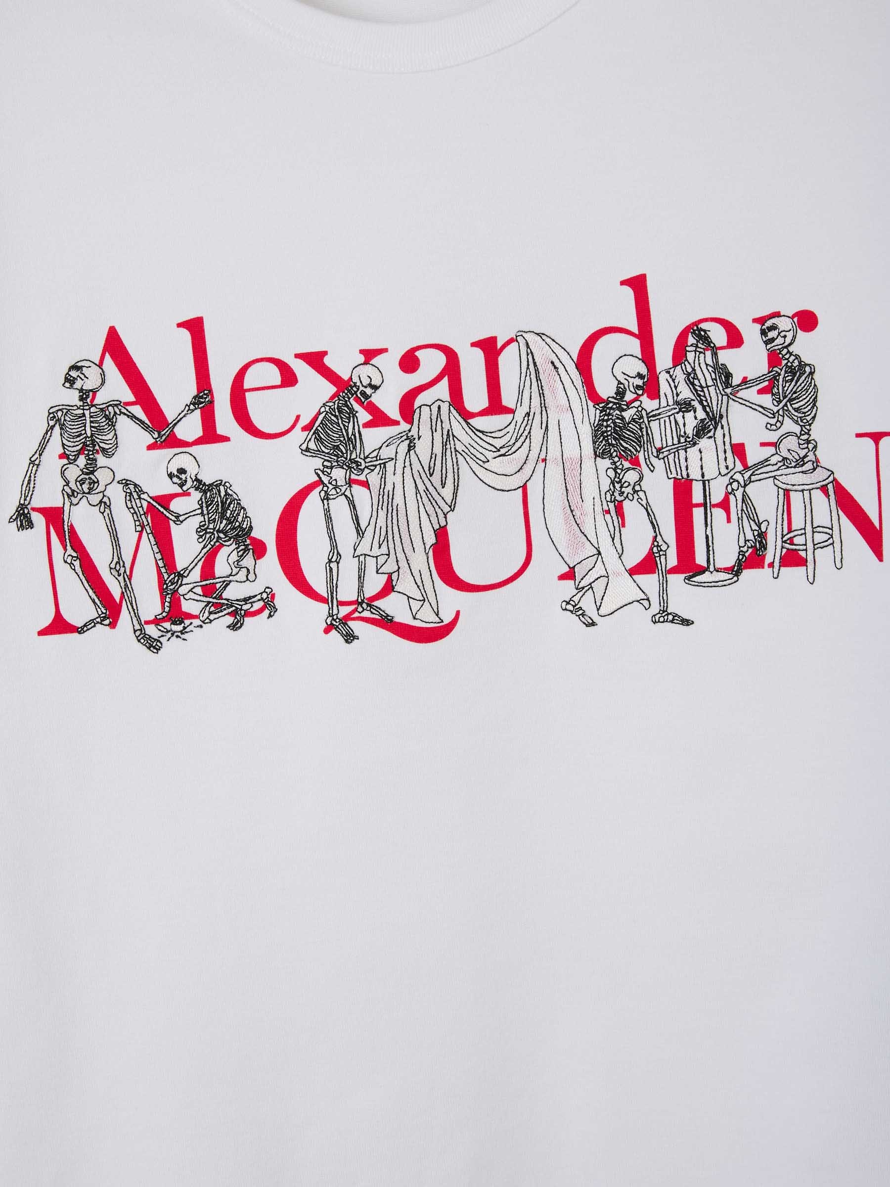 Shop Alexander Mcqueen Logo-print Cotton T-shirt In White