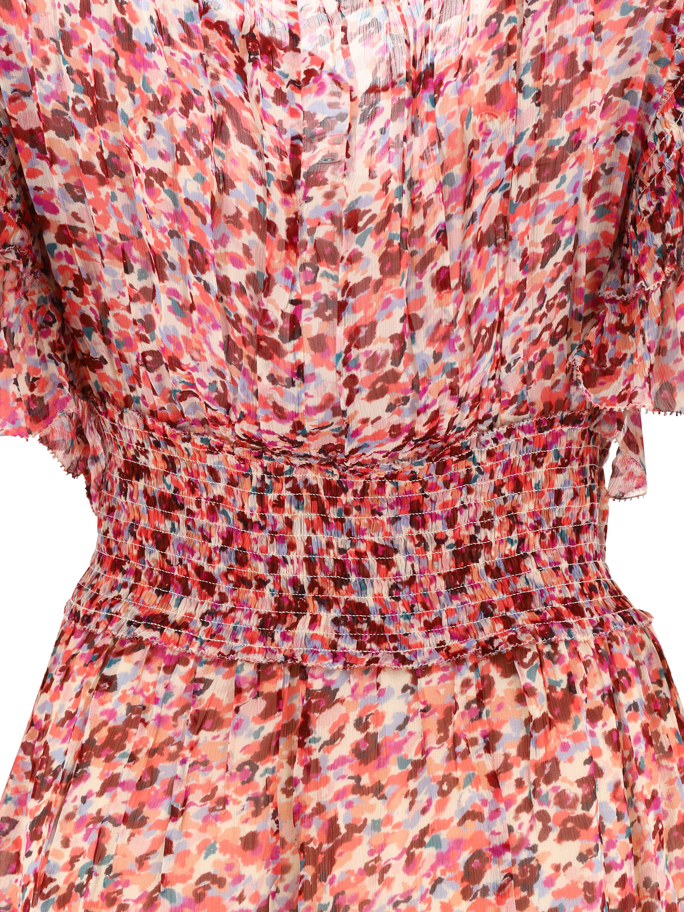 Shop Isabel Marant Étoile Florise Short Printed Dress In Pink