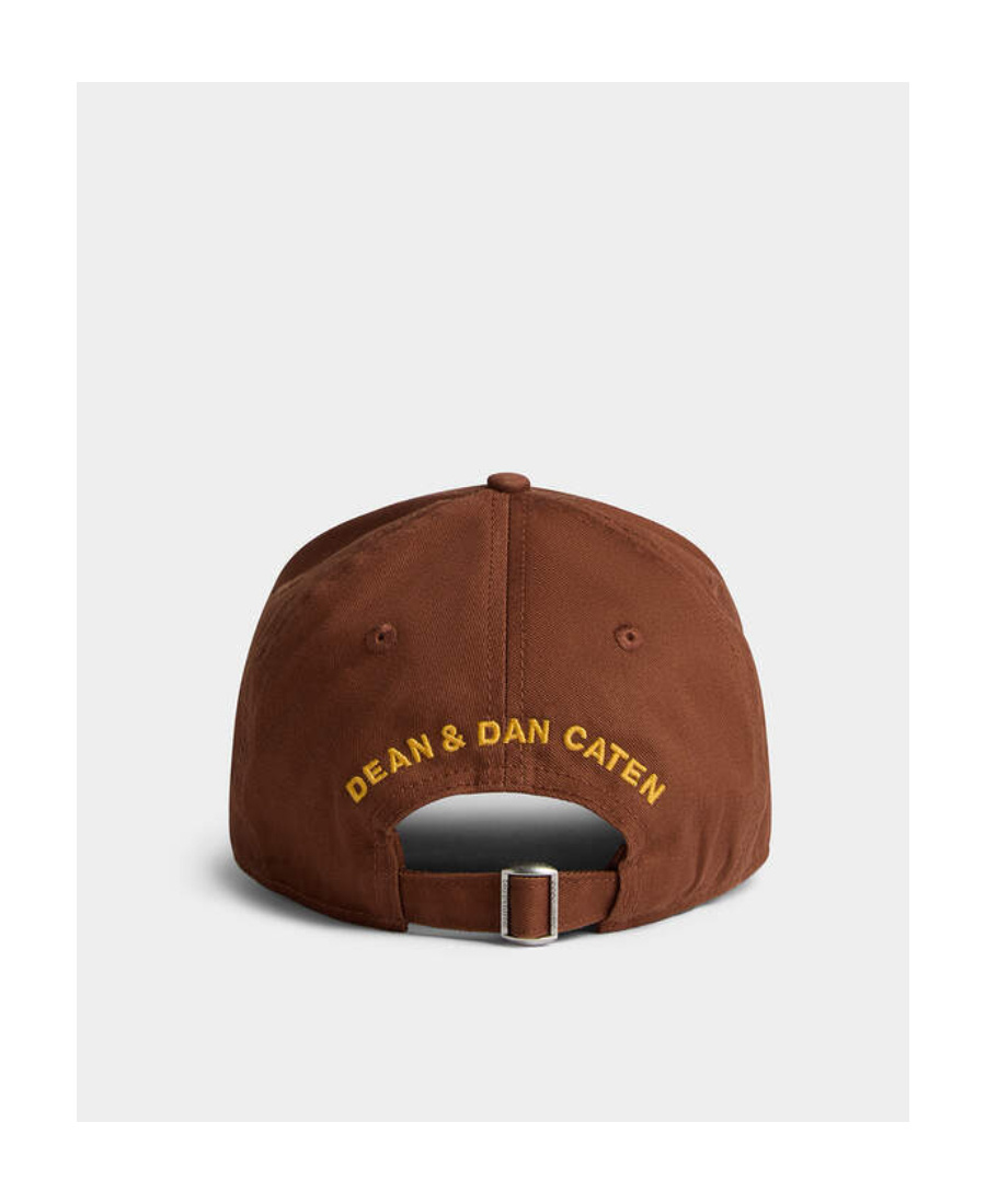 Dsquared2 Brown Cap With Embroidered Logo Patch In Brown