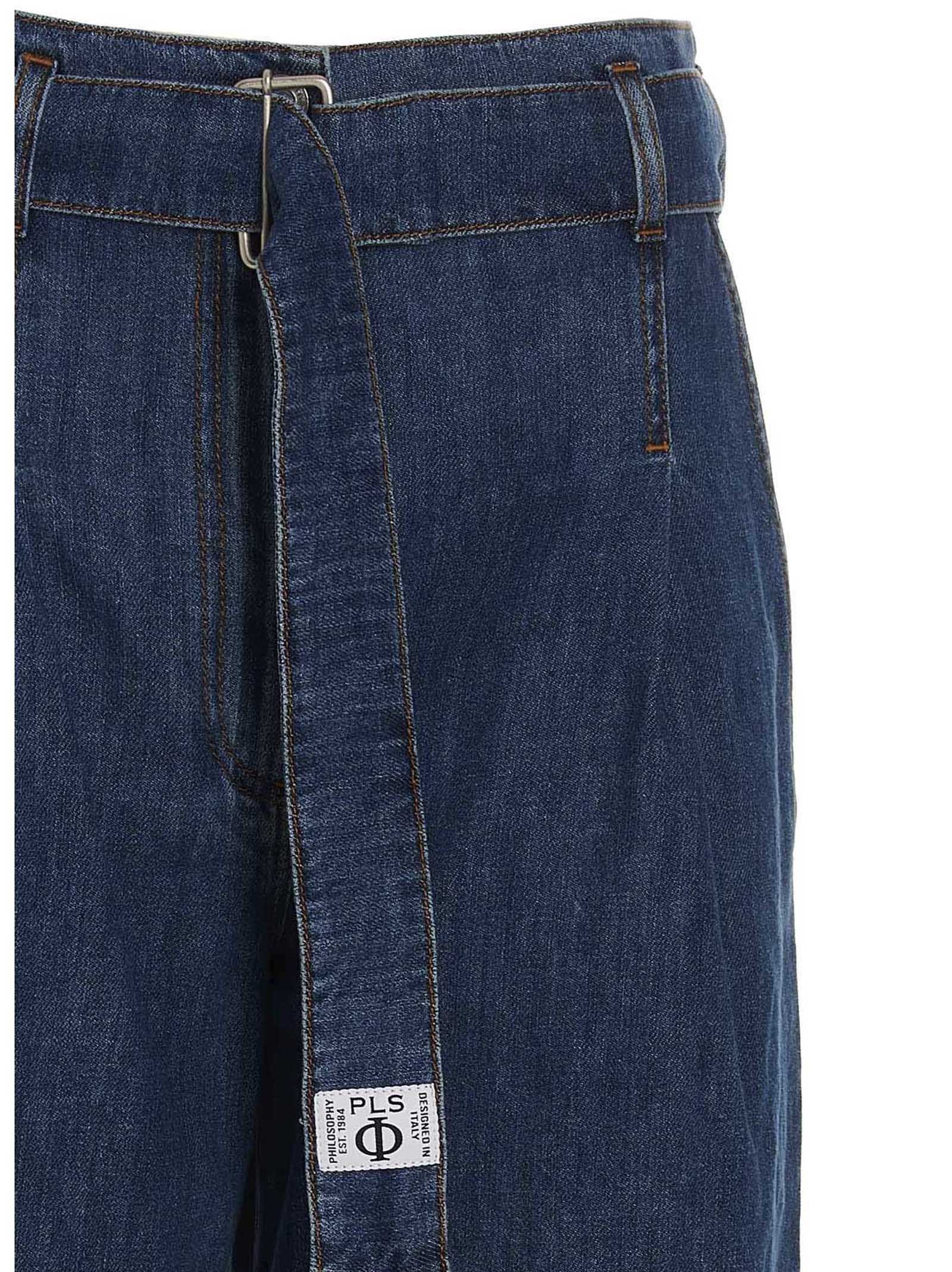 Philosophy Di Lorenzo Serafini High-waisted Straight-leg Jeans In Blue