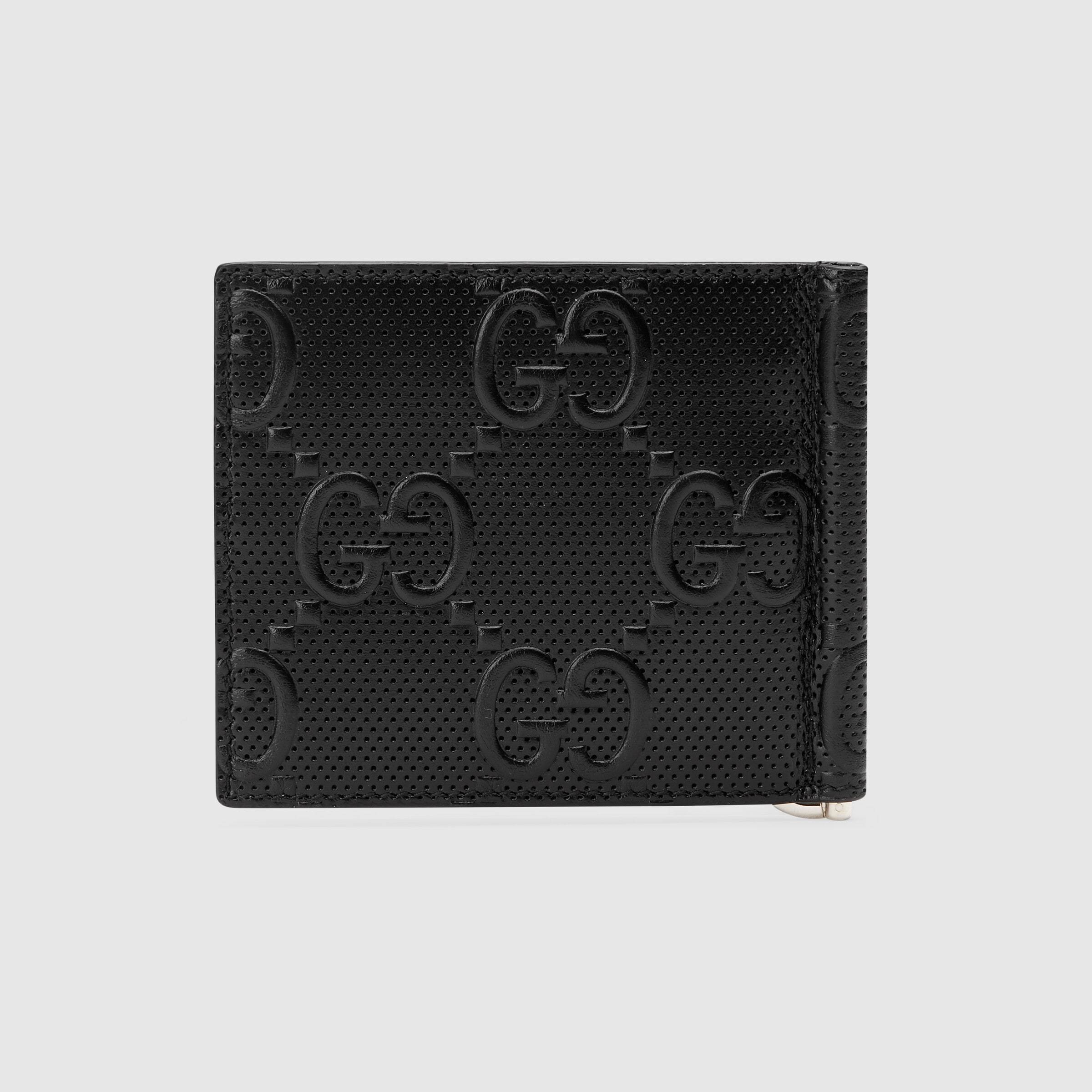 Gucci Gg Embossed Cardholder In Black