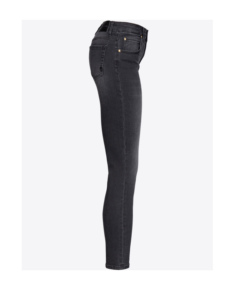 Pinko Sabrina Mid-rise Skinny Jeans In Black
