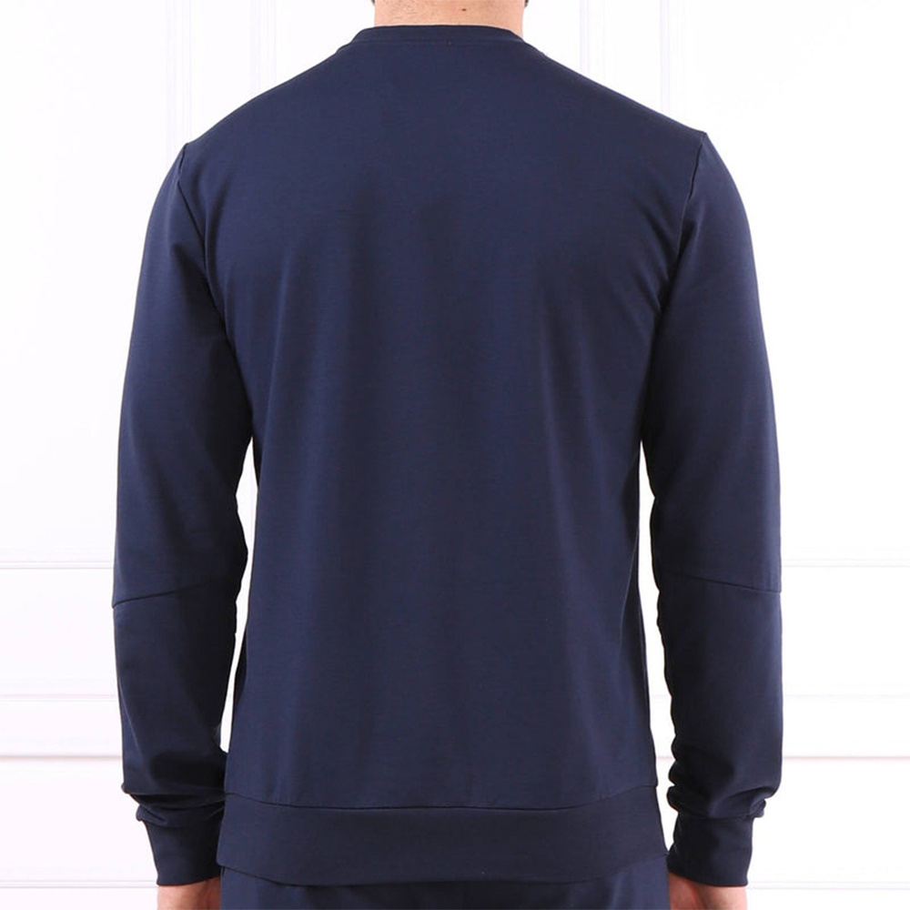 Ea7 Logo Pattern Sweater In Black