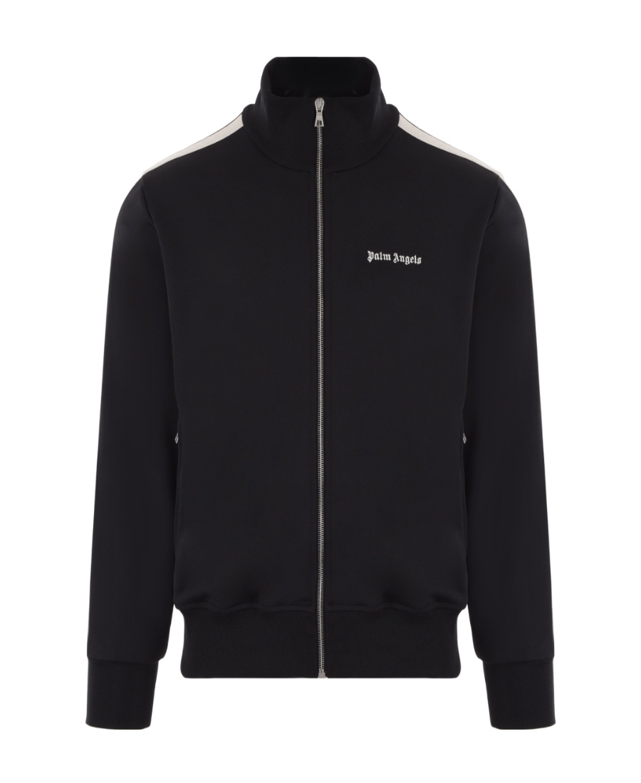Shop Palm Angels Logo-print Side-stripe Track Jacket In Black