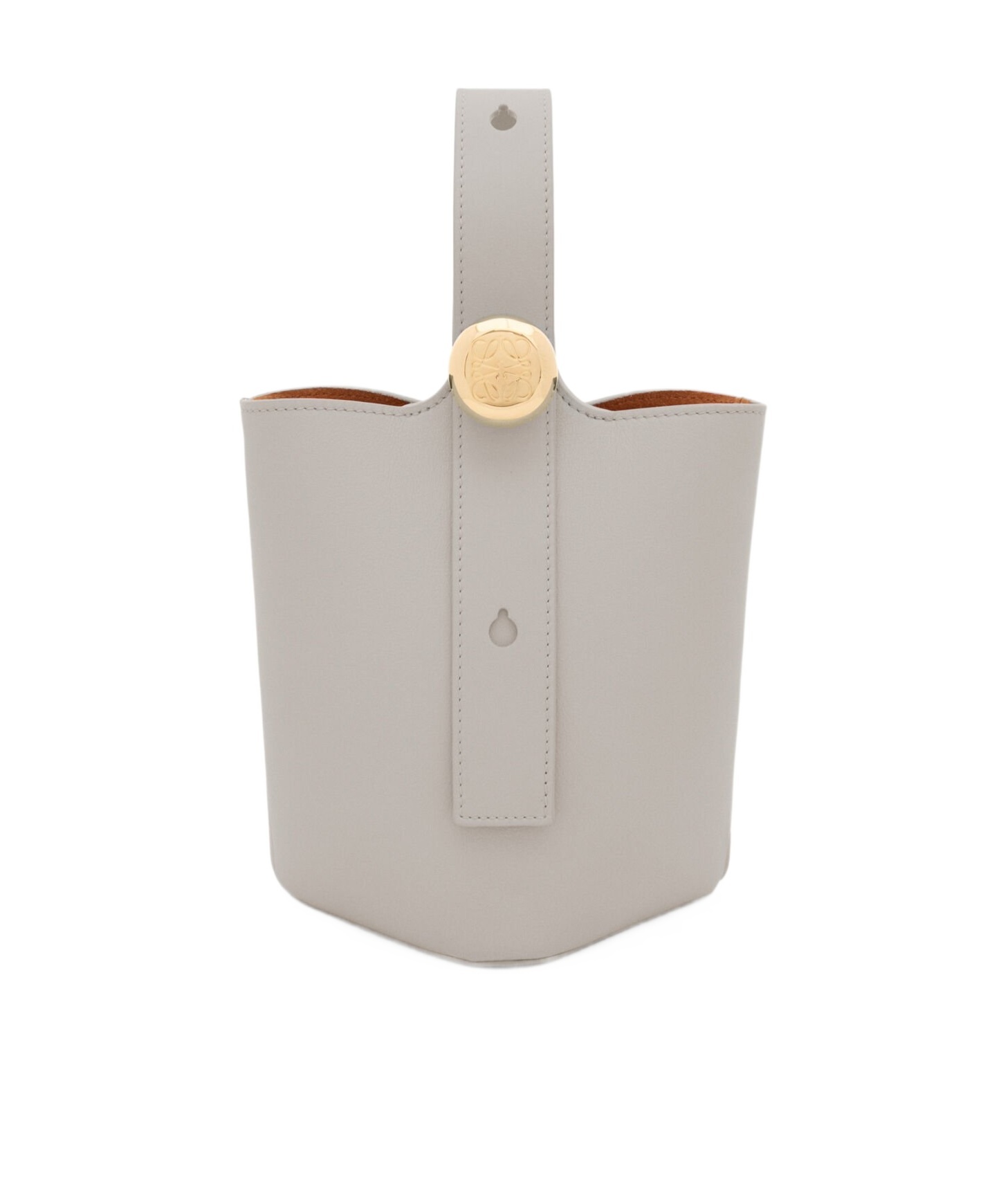 Loewe Mini Pebble Bucket Bag In Gray