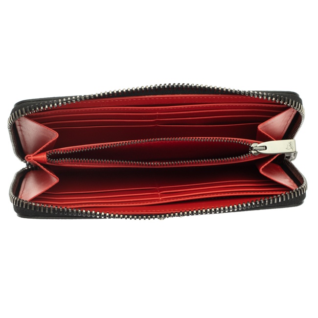 Christian Louboutin Zipper Wallet In Black
