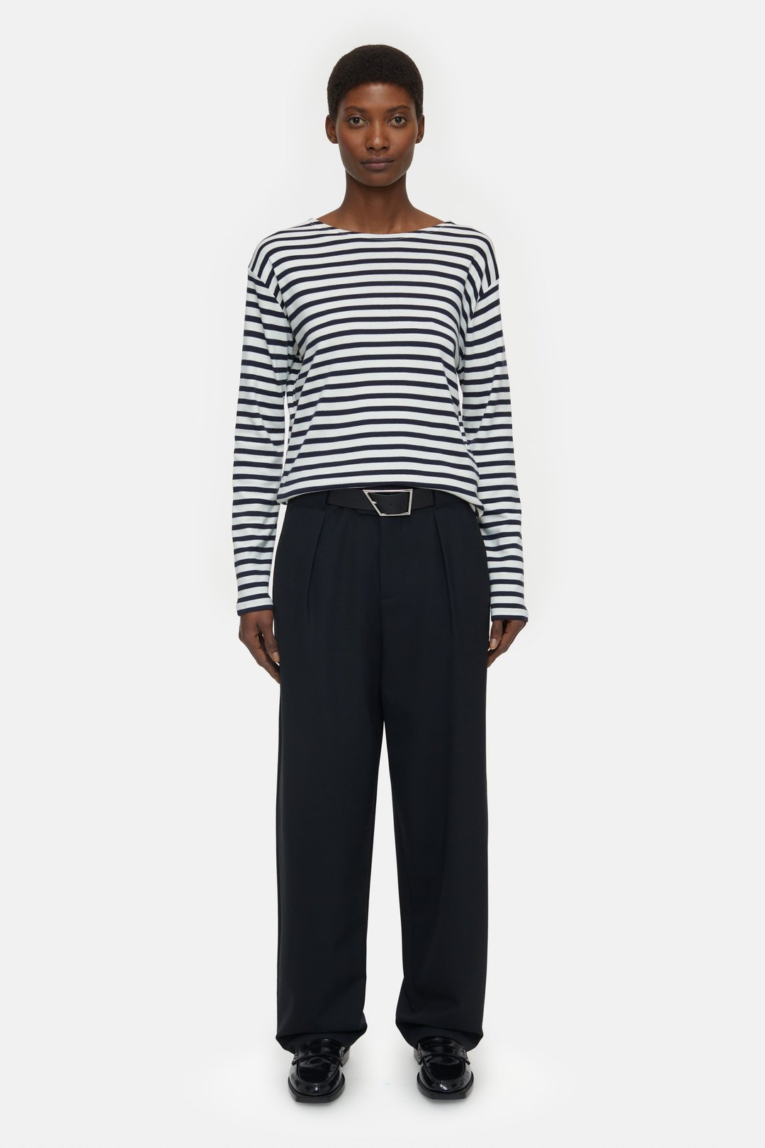 Shop Closed Striped Long-sleeved T-shirt In White