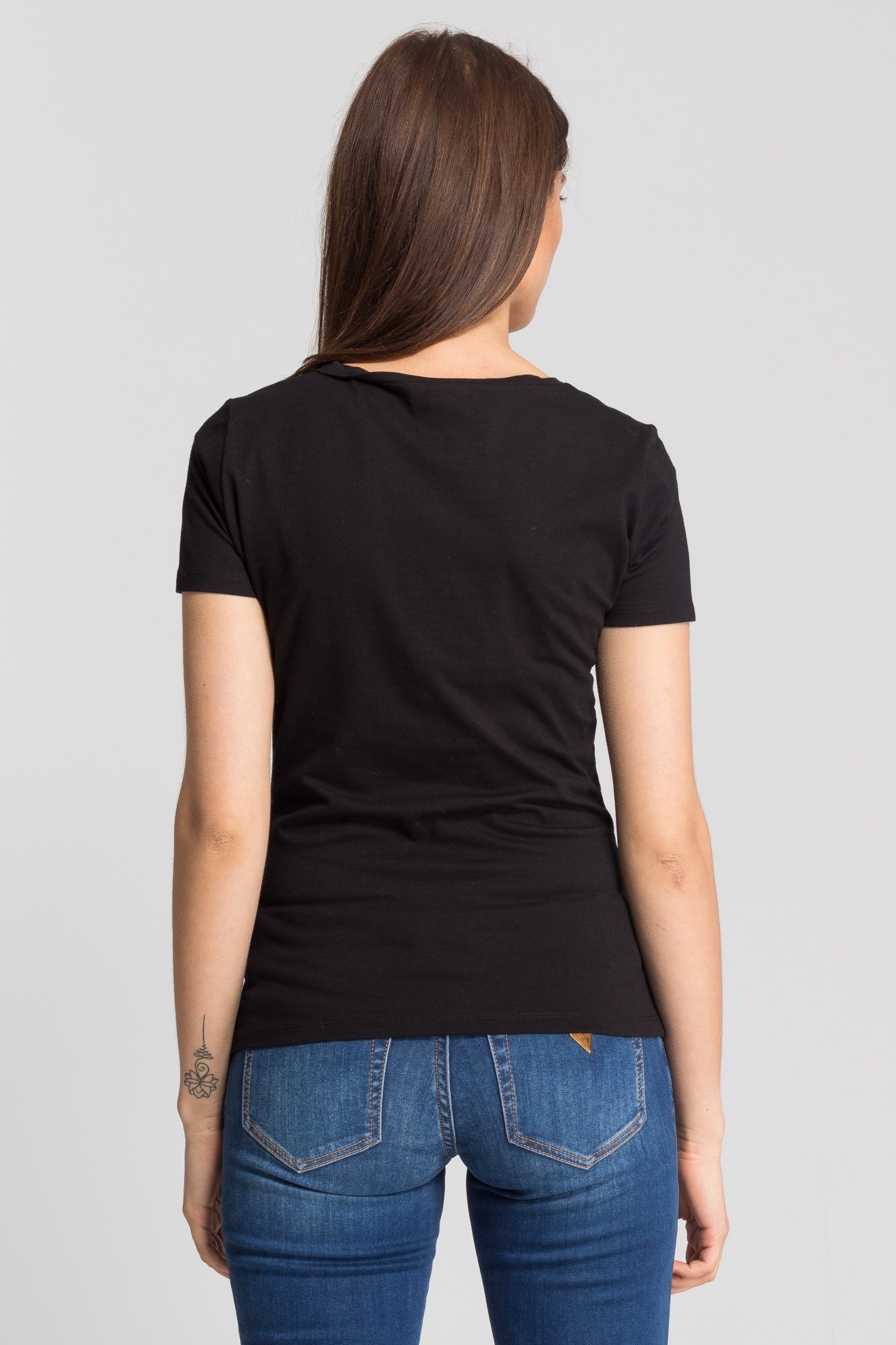 Shop Armani Jeans Logo T-shirt In Black