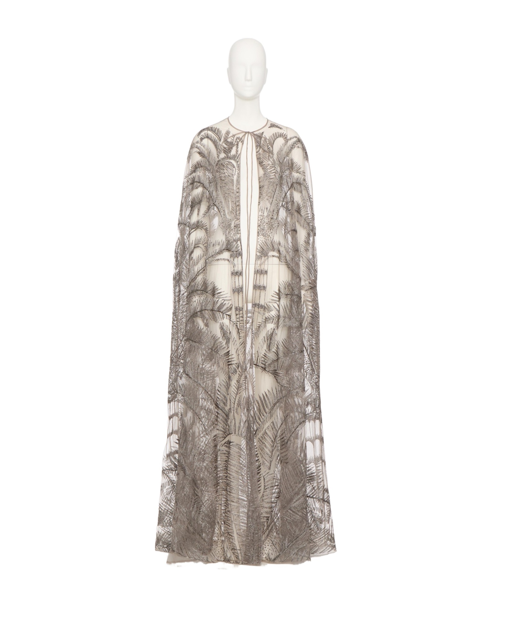 Valentino Laced Cloak In Smoke