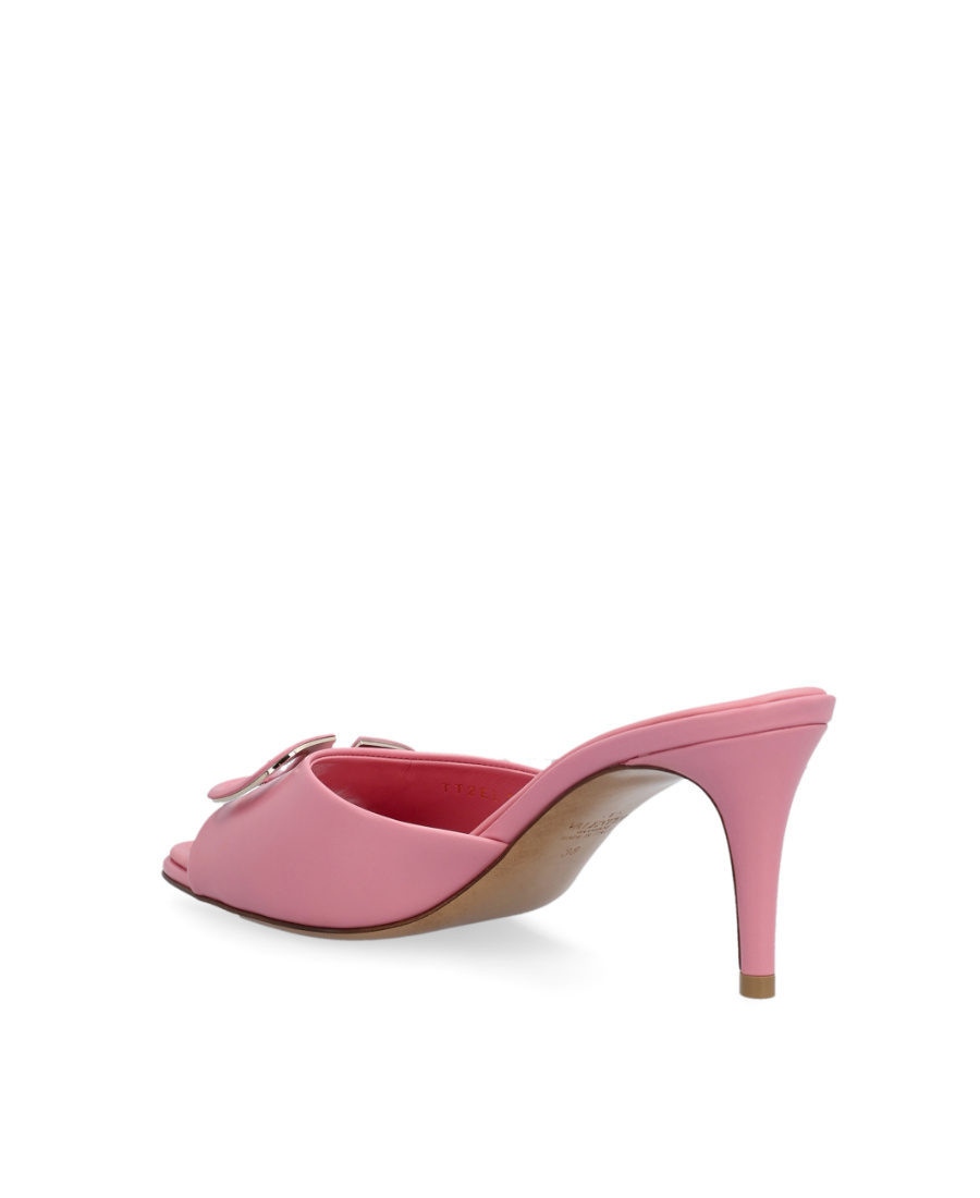 Valentino Pink Vlogo Heeled Sandals In Pink