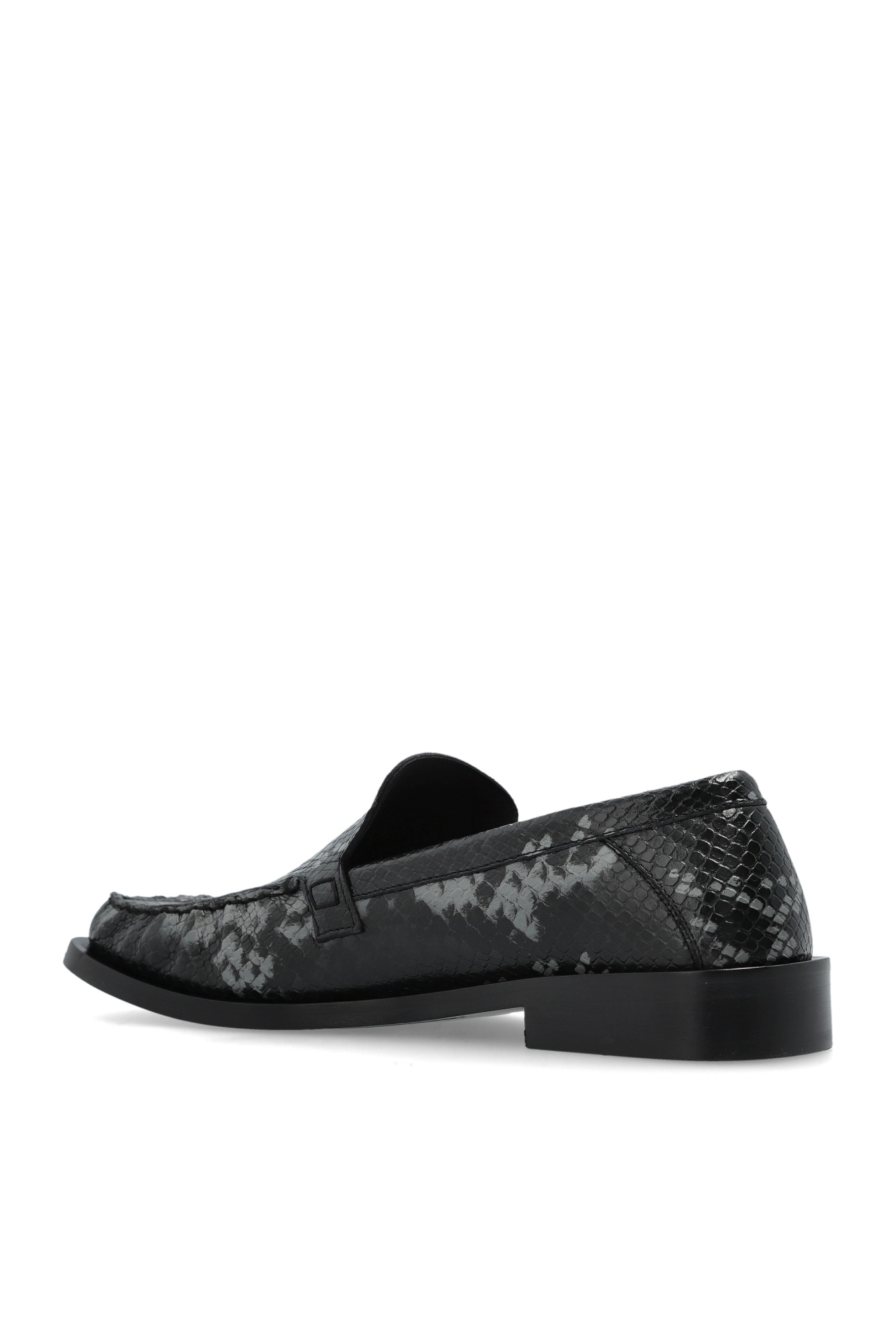 Attico 'charles Patent Leather Loafers In Black