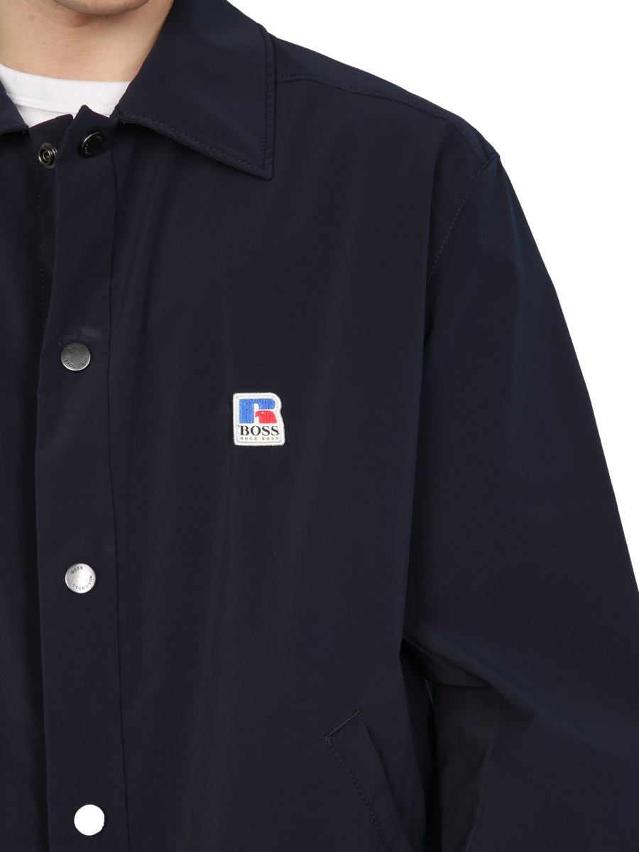 Shop Hugo Boss Breasted Casual Jacket In Black