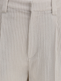 Brunello Cucinelli Tailored Corduroy Wide Leg Pants In Neutral